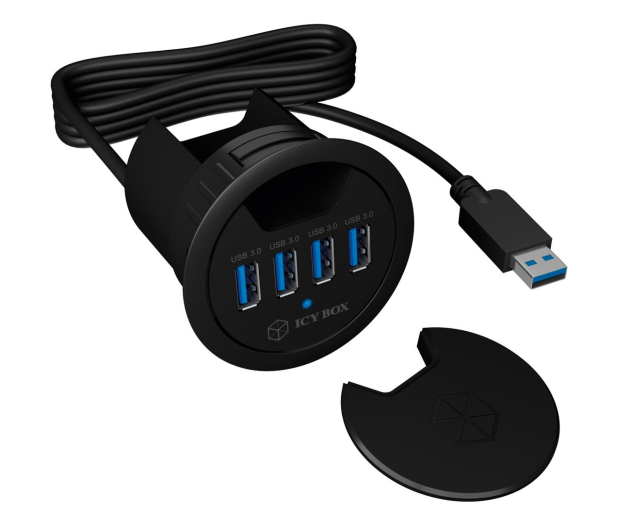 ICYBOX IB-HUB1403 HUB biurkowy 60mm NUICYUS4P000014 - 1275425 - zdjęcie